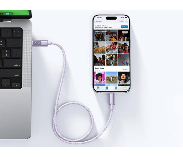 UGREEN Kabel USB-C do USB-C Uno L509 100W 2m fioletowy - 1489169 - zdjęcie 3